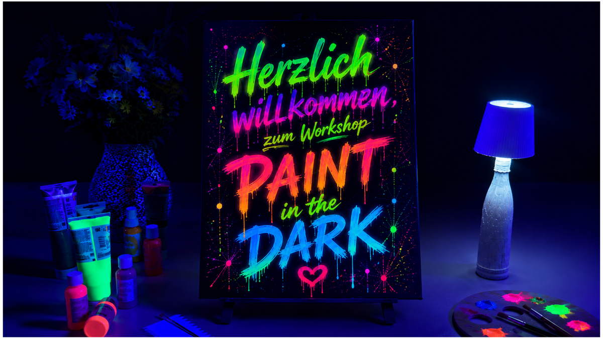 Herzlich willkommen Paint in the Dark Leinwand